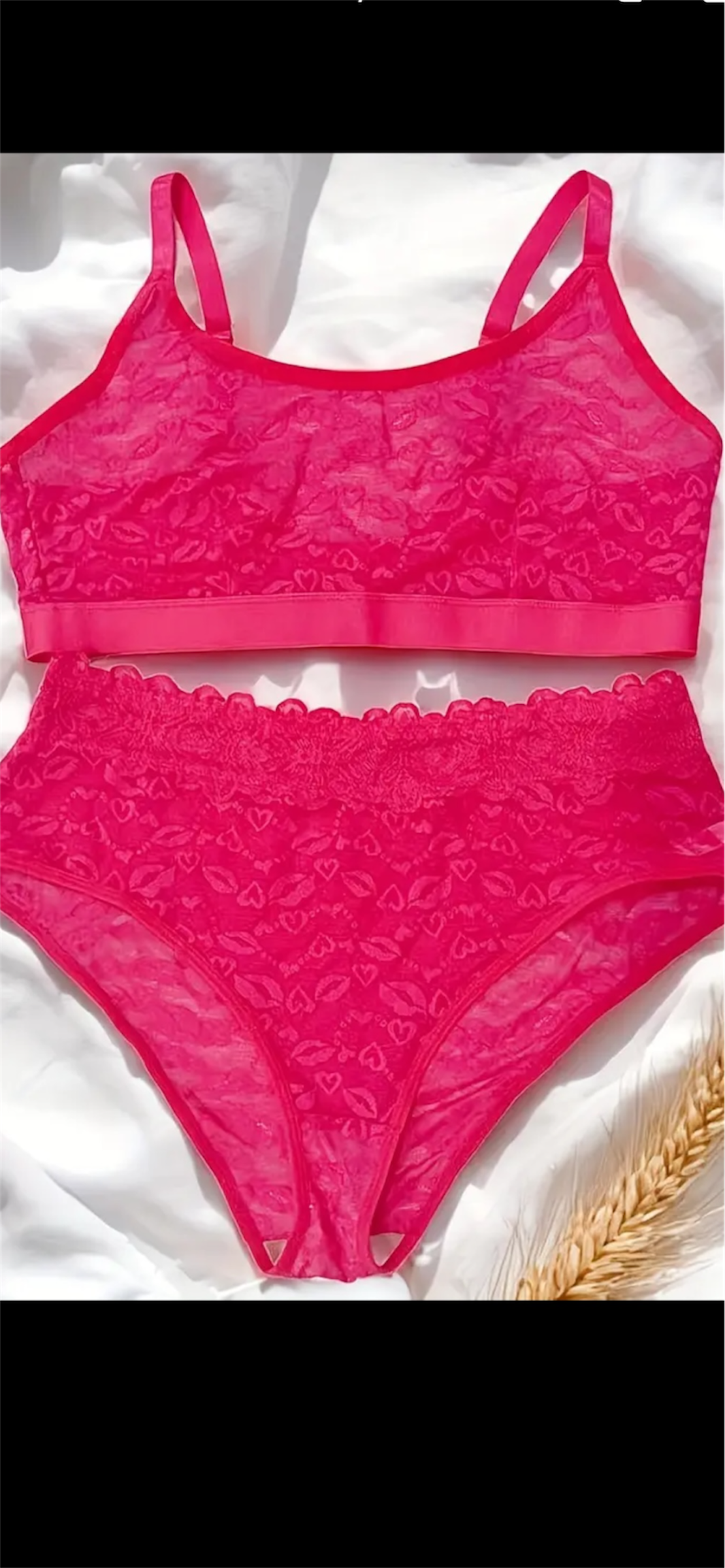 Nėriniuotas komplektas „Saldus prisilietimas“ – 4XL dydis