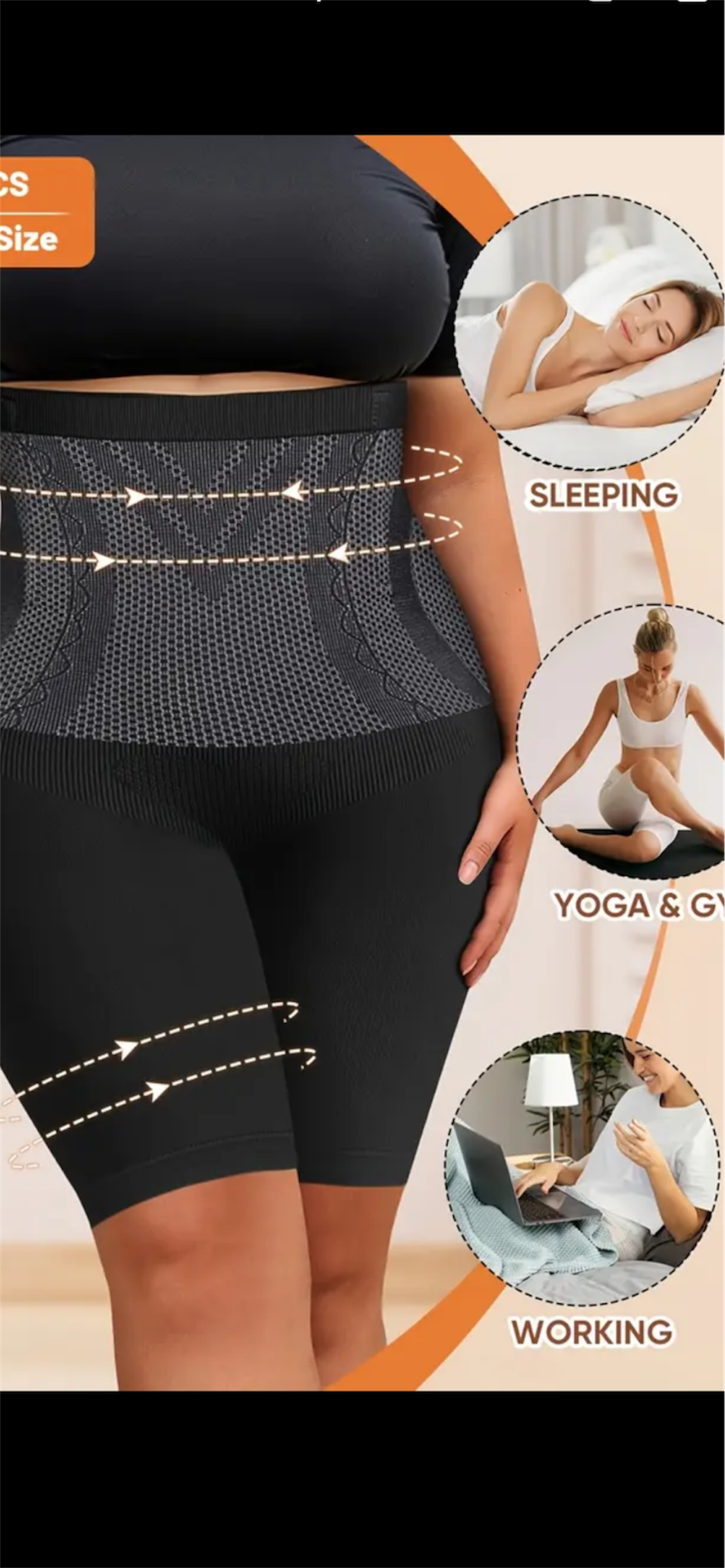 Formuojantys šortai „Contour Fit“ – 2XL–3XL dydžiai