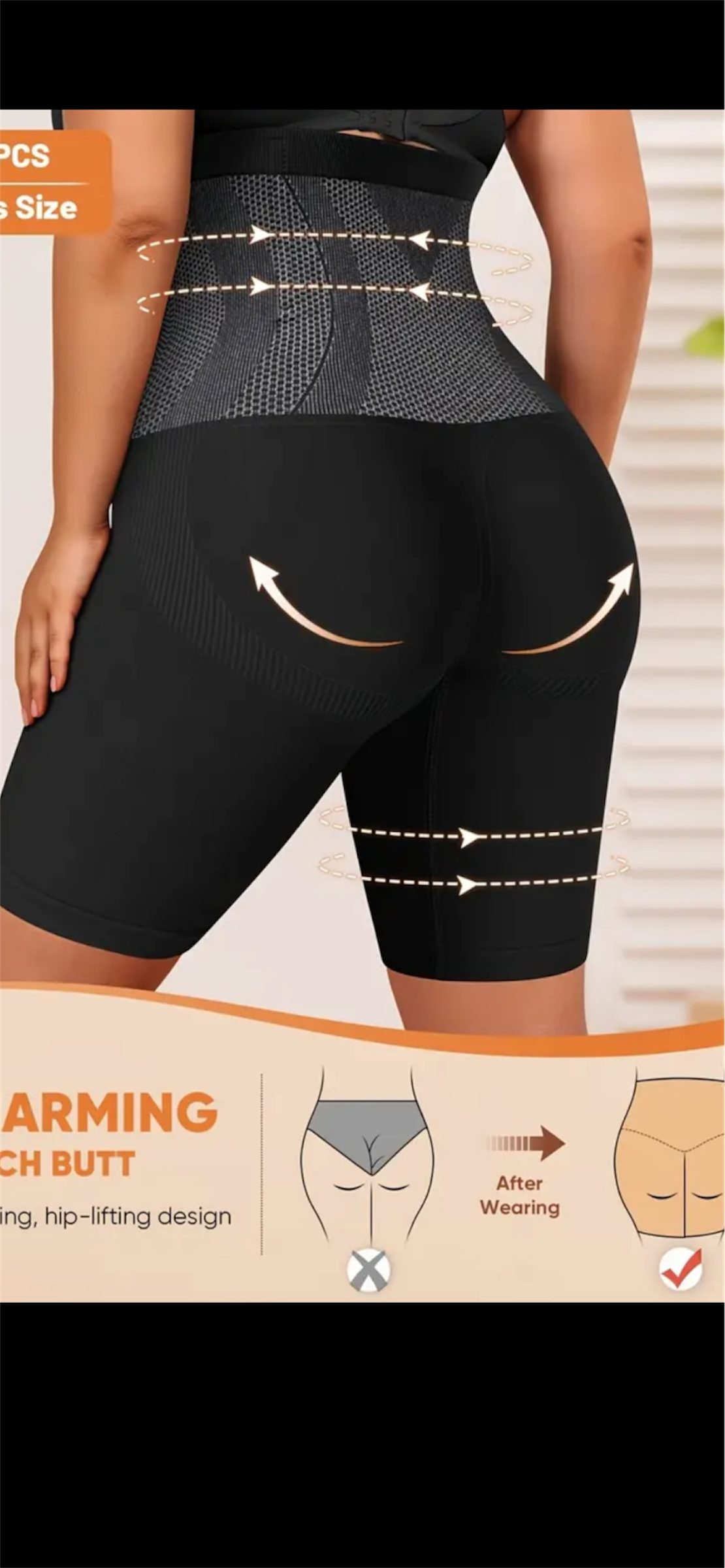 Formuojantys šortai „Contour Fit“ – 2XL–3XL dydžiai