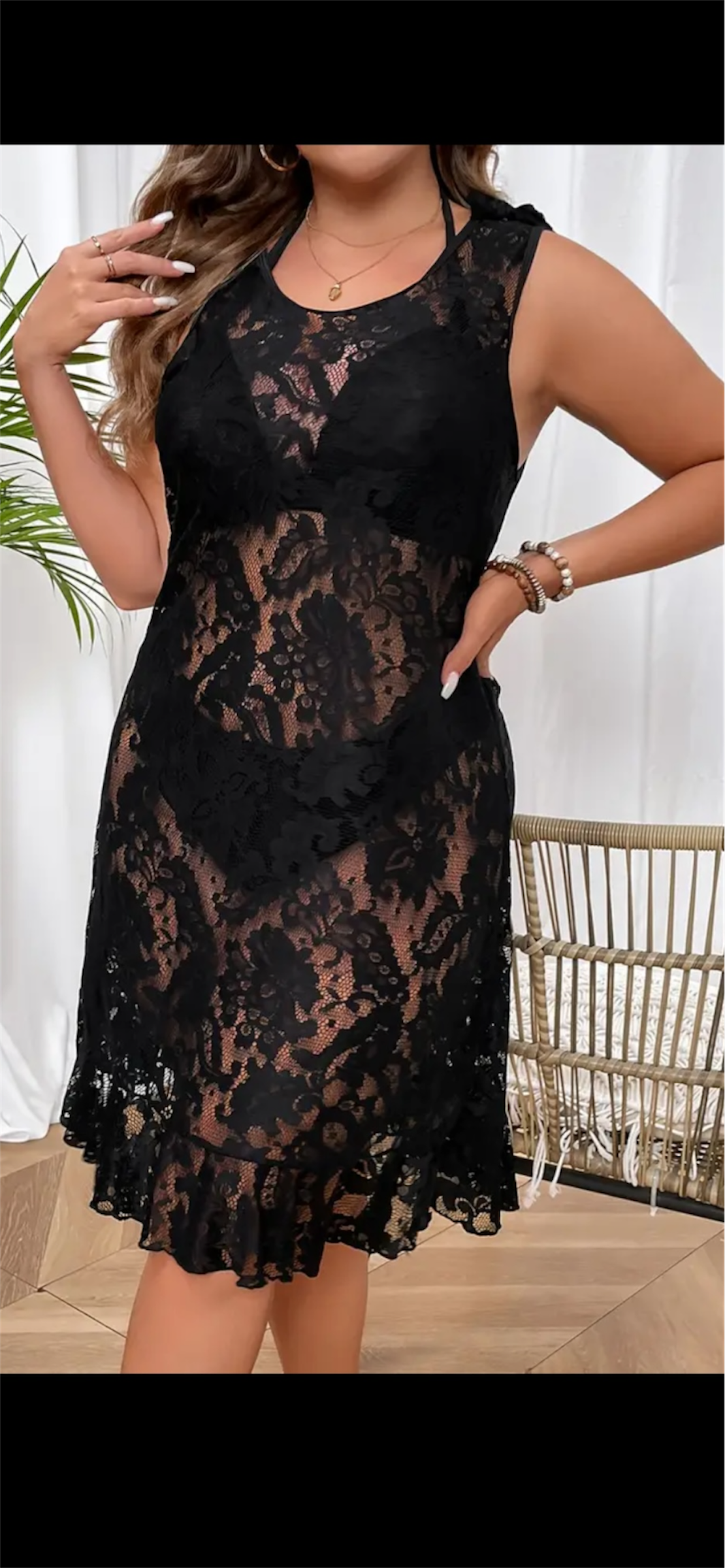 🖤 Nėriniuota juoda suknelė „Mystic Lace“