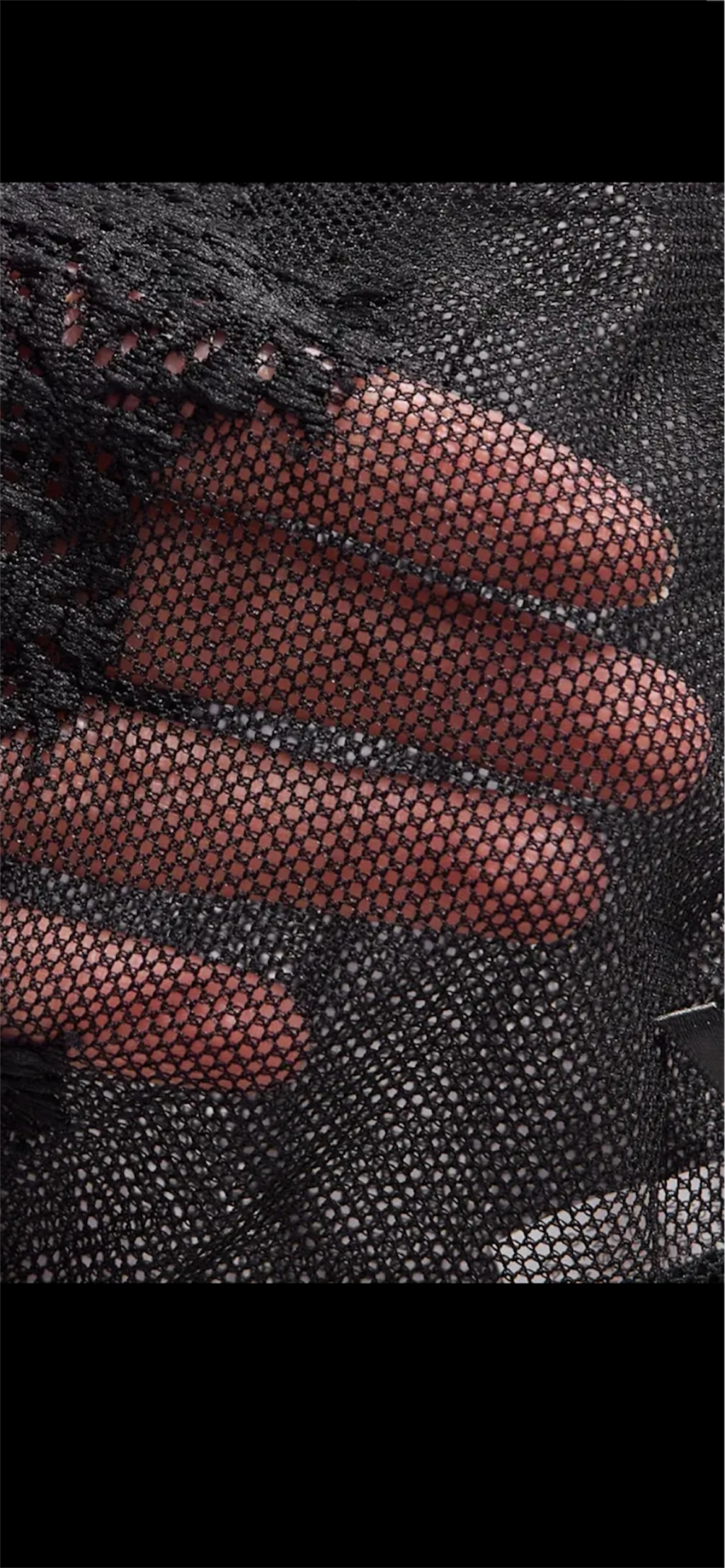 Nėrinių permatomas apatinių komplektas – juodas, 2XL–3XL