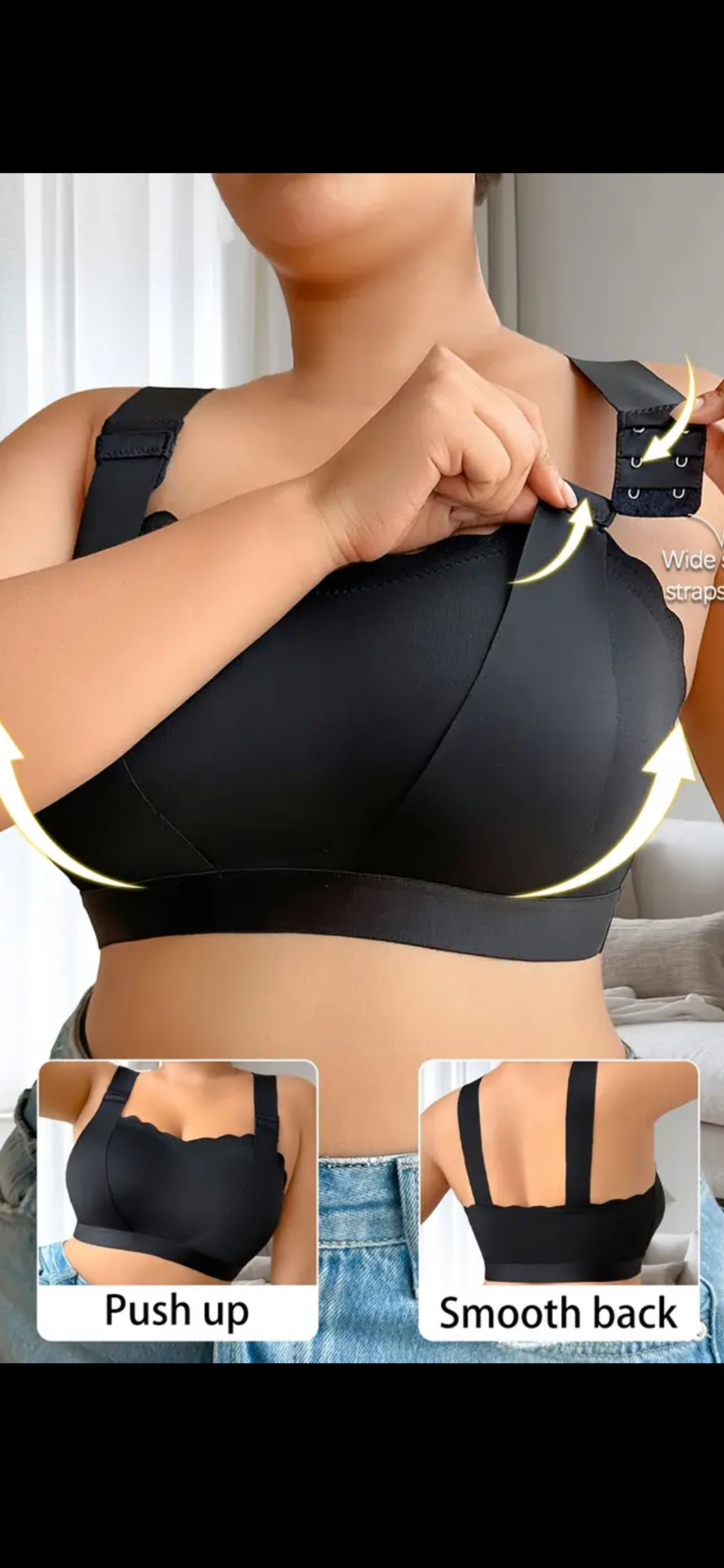 Patogus didelio dydžio formuojantis liemenėlis – juodas