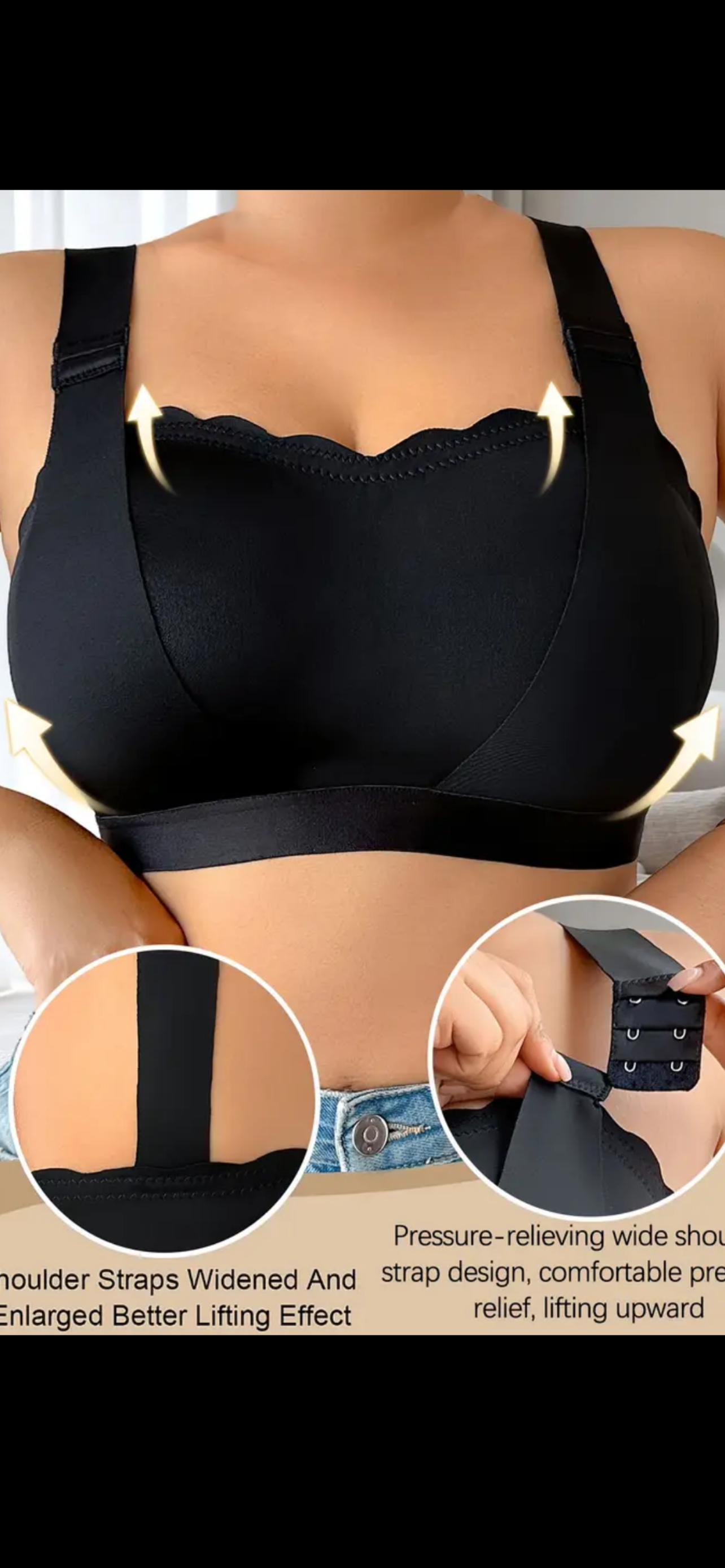 Patogus didelio dydžio formuojantis liemenėlis – juodas